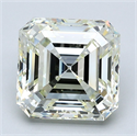 Natural Diamond 5.02 Carats, Asscher with  Cut, N Color, VVS2 Clarity and Certified by GIA