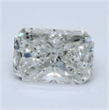 Natural Diamond 1.00 Carats, Radiant with  Cut, H Color, I1 Clarity and Certified by GIA