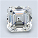 Natural Diamond 2.02 Carats, Asscher with  Cut, H Color, VS1 Clarity and Certified by GIA