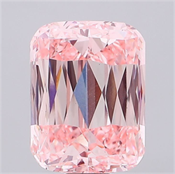 Picture of Lab Grown Diamond 20.02 Carats, CUSHION MODIFIED with  Cut, Fancy Vivid Pink Color, VS1 Clarity and Certified by IGI