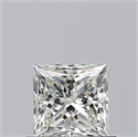 Natural Diamond 0.70 Carats, Princess with  Cut, K Color, VVS1 Clarity and Certified by GIA