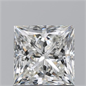 Natural Diamond 1.02 Carats, Princess with  Cut, H Color, VS2 Clarity and Certified by GIA