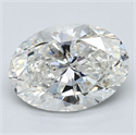 Natural Diamond 2.51 Carats, Oval with  Cut, H Color, SI2 Clarity and Certified by GIA