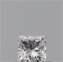 Natural Diamond 0.23 Carats, Princess with  Cut, E Color, VS2 Clarity and Certified by GIA