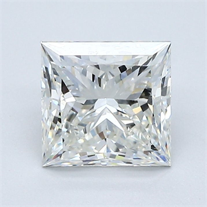 Picture of Natural Diamond 1.51 Carats, Princess with  Cut, I Color, SI1 Clarity and Certified by GIA