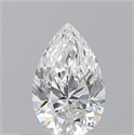 Natural Diamond 0.53 Carats, Pear with  Cut, G Color, VVS1 Clarity and Certified by GIA