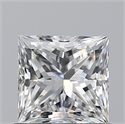 Natural Diamond 0.92 Carats, Princess with  Cut, H Color, VVS2 Clarity and Certified by GIA