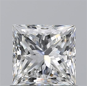 Picture of Natural Diamond 0.92 Carats, Princess with  Cut, H Color, VVS2 Clarity and Certified by GIA