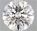 Natural Diamond 0.42 Carats, Round with Excellent Cut, H Color, IF Clarity and Certified by IGI
