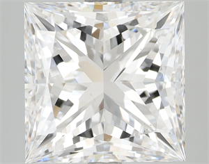 Picture of Natural Diamond 5.03 Carats, Princess with  Cut, D Color, VS2 Clarity and Certified by GIA