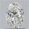 Natural Diamond 0.80 Carats, Oval with  Cut, G Color, VS1 Clarity and Certified by GIA