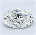 Natural Diamond 3.01 Carats, Oval with  Cut, G Color, VS2 Clarity and Certified by GIA