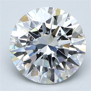 Picture of Natural Diamond 2.51 Carats, Round with Excellent Cut, F Color, VVS2 Clarity and Certified by GIA