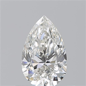 Picture of Natural Diamond 0.53 Carats, Pear with  Cut, H Color, VS1 Clarity and Certified by GIA
