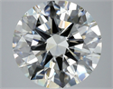 Natural Diamond 5.20 Carats, Round with Excellent Cut, J Color, VS2 Clarity and Certified by GIA