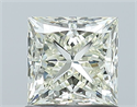 Natural Diamond 1.01 Carats, Princess with  Cut, J Color, IF Clarity and Certified by IGI