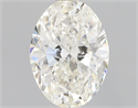 Natural Diamond 0.50 Carats, Oval with  Cut, H Color, IF Clarity and Certified by GIA