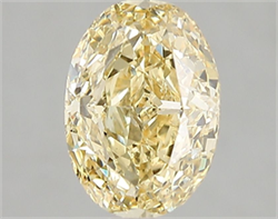 Picture of Lab Grown Diamond 2.06 Carats, Oval with  Cut, Fancy Intense Yellow Color, VS2 Clarity and Certified by IGI