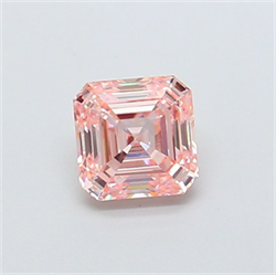 Picture of Lab Grown Diamond 1.33 Carats, Asscher with  Cut, Fancy Pink Color, VVS2 Clarity and Certified by IGI