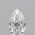 Natural Diamond 0.50 Carats, Pear with  Cut, D Color, VVS2 Clarity and Certified by GIA