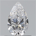Natural Diamond 0.50 Carats, Pear with  Cut, D Color, VVS1 Clarity and Certified by GIA