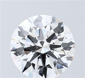 Picture of Lab Grown Diamond 6.05 Carats, Round with Ideal Cut, E Color, VS1 Clarity and Certified by IGI