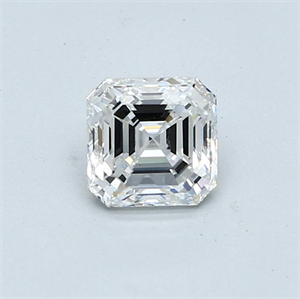 Foto Diamante Natural 0.90 quilates, Asscher , Color E, claridad VVS1 y certificado GIA de