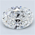 Natural Diamond 1.71 Carats, Oval with  Cut, E Color, VVS1 Clarity and Certified by GIA