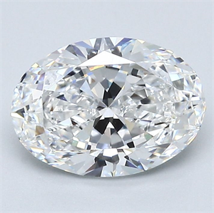Picture of Natural Diamond 1.71 Carats, Oval with  Cut, E Color, VVS1 Clarity and Certified by GIA