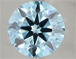 Picture of Lab Grown Diamond 5.02 Carats, Round with Ideal Cut, Fancy Vivid Blue Color, VS1 Clarity and Certified by IGI
