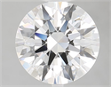 Natural Diamond 2.53 Carats, Round with Excellent Cut, G Color, IF Clarity and Certified by GIA