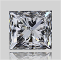Natural Diamond 0.47 Carats, Princess with  Cut, E Color, SI1 Clarity and Certified by GIA