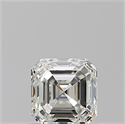 Natural Diamond 0.71 Carats, Asscher with  Cut, J Color, VVS1 Clarity and Certified by GIA