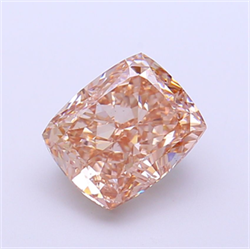 Picture of Lab Grown Diamond 3.10 Carats, CUSHION MODIFIED with  Cut, Fancy Light Brown Color, VS1 Clarity and Certified by IGI