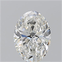 Natural Diamond 1.20 Carats, Oval with  Cut, H Color, VVS2 Clarity and Certified by GIA