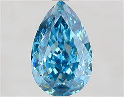 Picture of Lab Grown Diamond 3.11 Carats, Pear with  Cut, Fancy Vivid Blue Color, VVS2 Clarity and Certified by IGI
