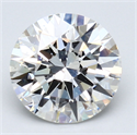 Natural Diamond 2.51 Carats, Round with Excellent Cut, H Color, SI1 Clarity and Certified by GIA
