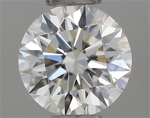 Picture of Natural Diamond 0.40 Carats, Round with Excellent Cut, I Color, VVS2 Clarity and Certified by IGI