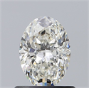 Natural Diamond 0.71 Carats, Oval with  Cut, H Color, VS2 Clarity and Certified by GIA