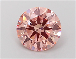 Picture of Lab Grown Diamond 2.51 Carats, Round with Ideal Cut, Fancy Intense Pink Color, VS1 Clarity and Certified by IGI