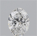 Natural Diamond 0.50 Carats, Oval with  Cut, D Color, VS2 Clarity and Certified by GIA