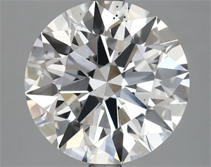 Picture of Lab Grown Diamond 3.68 Carats, Round with Ideal Cut, F Color, SI1 Clarity and Certified by IGI