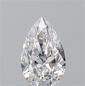 Picture of Natural Diamond 0.52 Carats, Pear with  Cut, E Color, VVS2 Clarity and Certified by GIA
