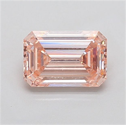 Picture of Lab Grown Diamond 2.06 Carats, Emerald with  Cut, Fancy Intense Pink Color, VVS2 Clarity and Certified by IGI