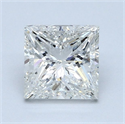 Natural Diamond 1.50 Carats, Princess with  Cut, H Color, VS2 Clarity and Certified by GIA
