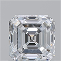 Natural Diamond 1.02 Carats, Asscher with  Cut, D Color, VVS2 Clarity and Certified by GIA