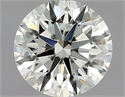 Natural Diamond 0.90 Carats, Round with Excellent Cut, J Color, VVS2 Clarity and Certified by GIA