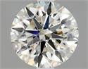 Natural Diamond 1.31 Carats, Round with Excellent Cut, K Color, SI2 Clarity and Certified by GIA