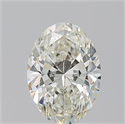 Natural Diamond 1.20 Carats, Oval with  Cut, K Color, SI1 Clarity and Certified by GIA