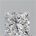 Natural Diamond 0.82 Carats, Princess with  Cut, F Color, SI1 Clarity and Certified by GIA